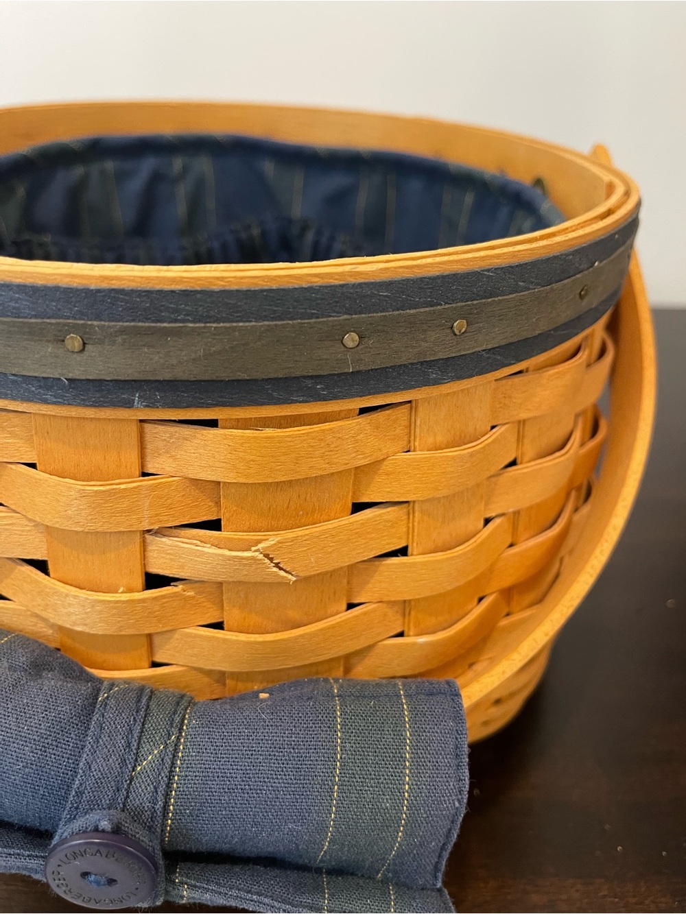 Longaberger 2001 Collector’s Club Sewing Circle Basket Complete Set - Picture 12 of 12